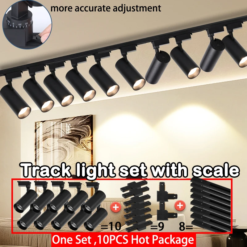 Outdoor Lighting Track - مجموعة إضاءة المسار مع مصابيح سبوت