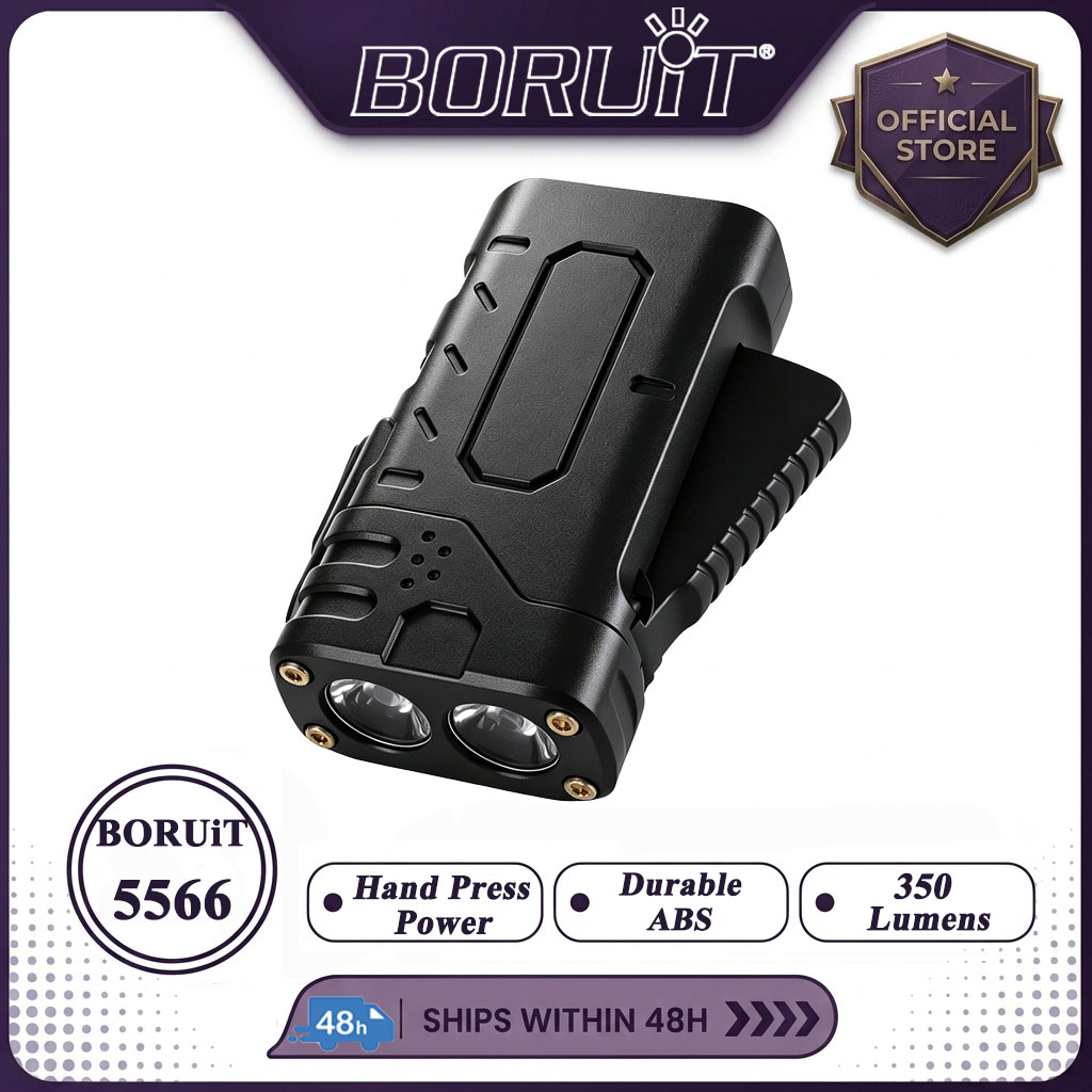 Outdoor Lighting Black - مصباح يدوي BORUIiT يعمل بالطاقة الذاتية