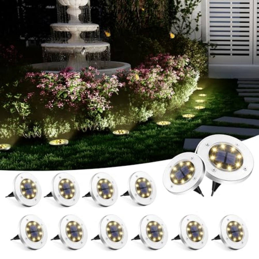 Outdoor Lighting Waterproof - أضواء أرضية تعمل بالطاقة الشمسية، إضاءة