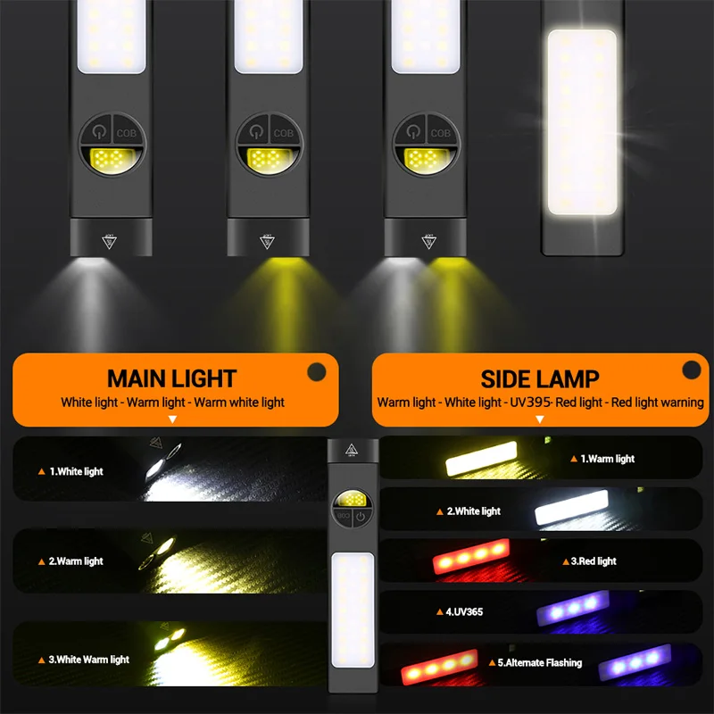 COB + LED مصباح يدوي متعدد الو - مراجعة Outdoor Lighting Black وسعره