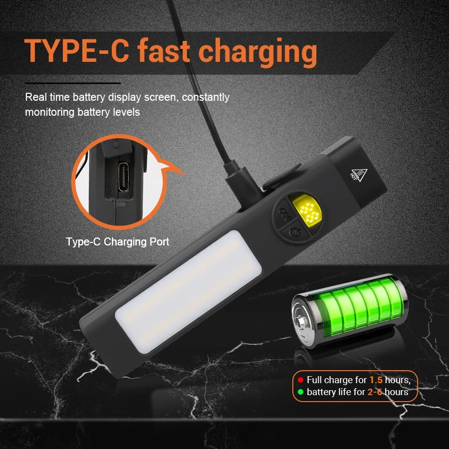 COB + LED مصباح يدوي متعدد الو - مراجعة Outdoor Lighting Black وسعره