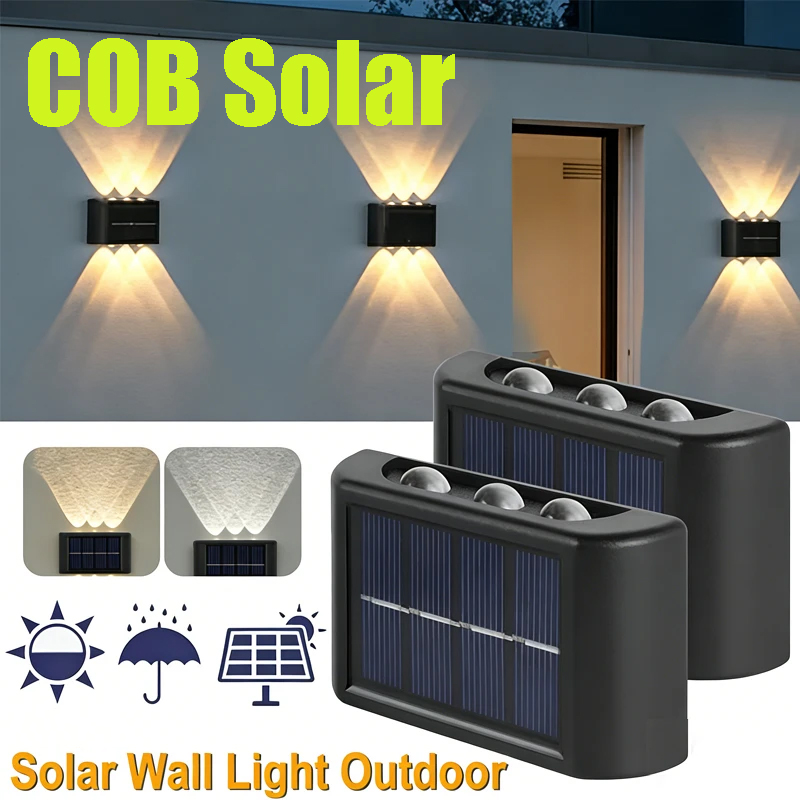 مصباح جداري شمسي COB مقاوم للم - مراجعة Outdoor Lighting Waterproof وسعره