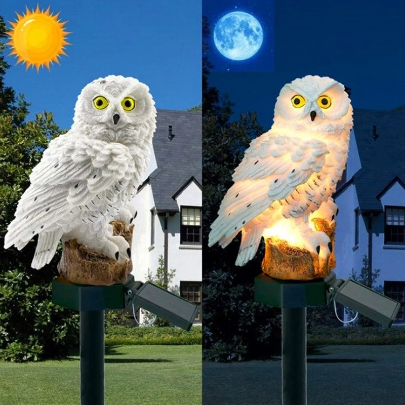 تمثال بومة يعمل بالطاقة الشمسي - مراجعة Outdoor Lighting Effects وسعره