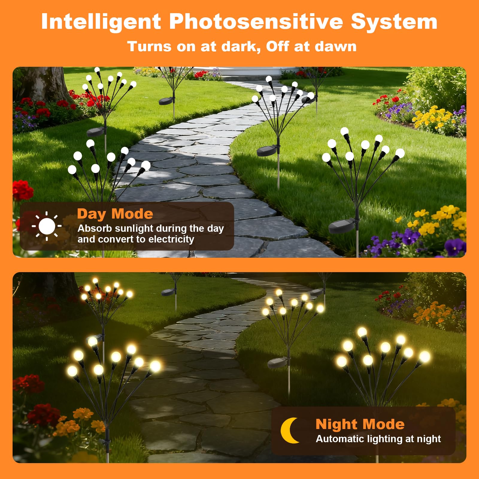 أضواء حديقة شمسية زخرفية لتزيي - مراجعة Outdoor Lighting Pathway وسعره