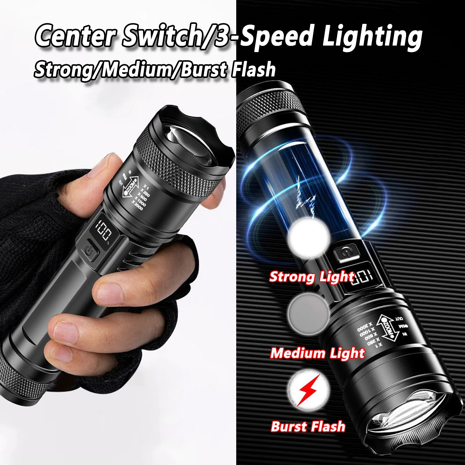 مصباح LED فائق السطوع مصباح يد - مراجعة Outdoor Lighting Black وسعره